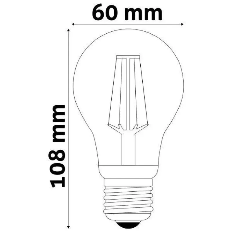 LED izzó AVIDE FILAMENT E27 / 7W (EKV. 60W) 806LM / 4000K – Természetes fehér