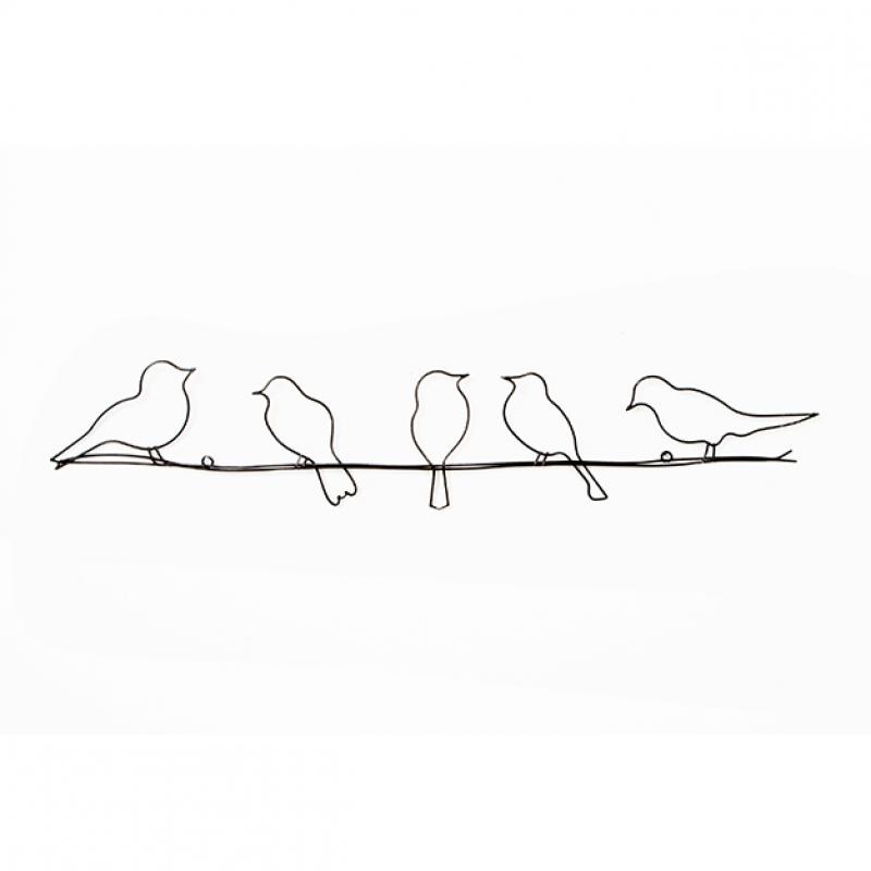 Fém dekoráció 41-221, Birds On A Wire , Wall Art, Graham Brown